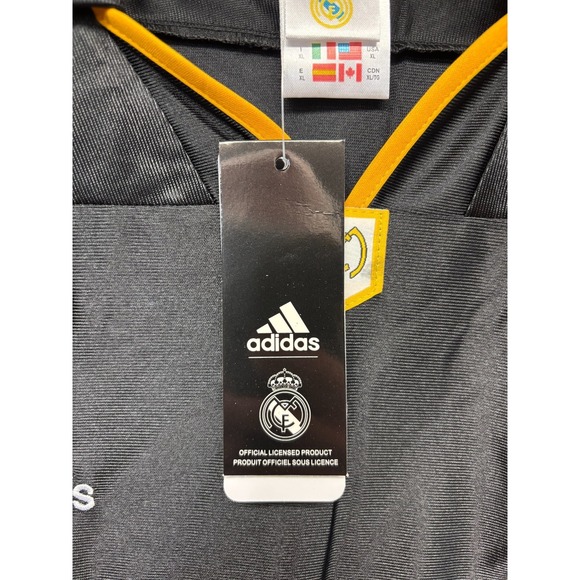 Real Madrid 1999-2000 Adidas Away Soccer Jersey Mens Black Short Sleeve XL NWT - Picture 8 of 9